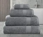Полотенце хлопковое махровое KARNA AREL серое 50х100