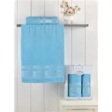 Комплект махровых полотенец "KARNA" REBEKA 50x90-70х140 см 1/2