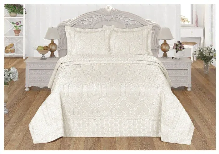 Комплект с покрывалом KARNA GRENA 240x260 см, кремовый-2