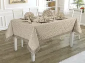 Скатерть "KARNA" KDK гипюром c салфетками*12 160х300 см KARNA