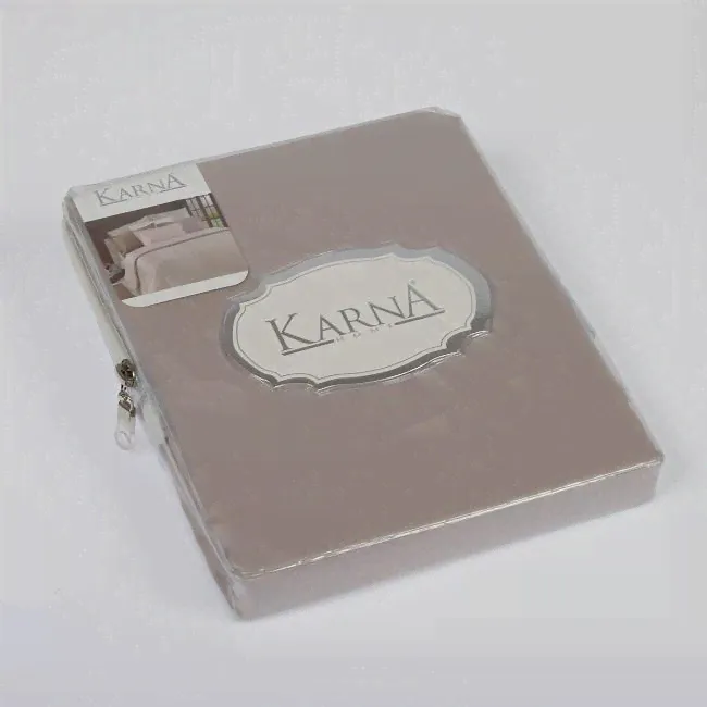 Пододеяльник из сатина KARNA SERVAN стоне 200х220-1